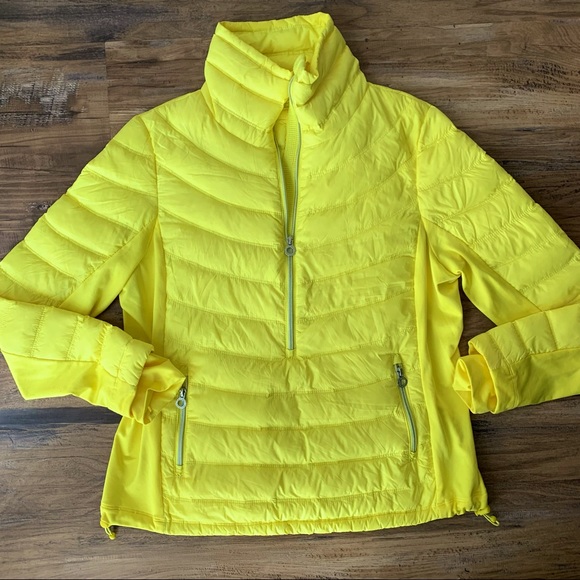 Calvin Klein Jackets & Blazers - Calvin Klein Lightweight Yellow Pullover Quarter zip size L